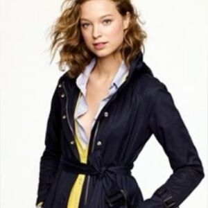 J Crew Navy Hooded Jacket